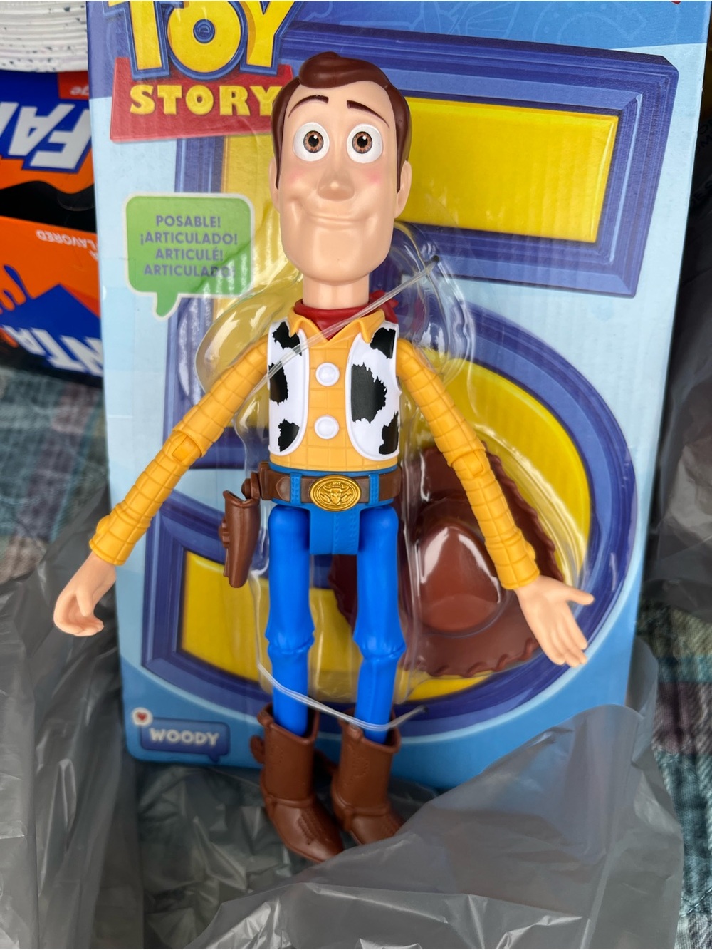 Woody Action Figure – Yellow, Blue & Brown